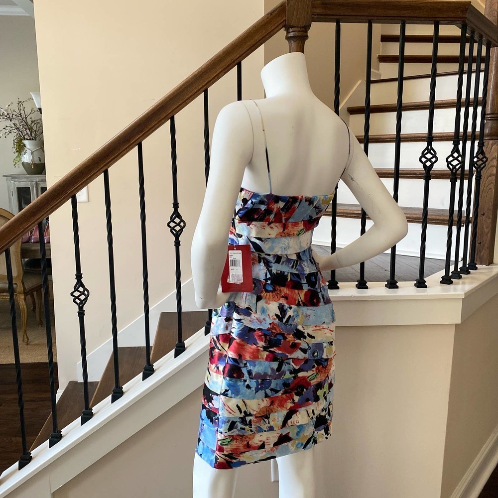 NWT JS COLLECITON Watercolor Print Midi Dress, L 0564 - Picture 5 of 10